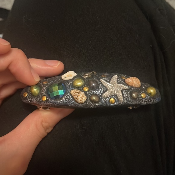 Boho Coastal Seaside Mermaid Hair Jewelry Barette - Picture 7 of 7